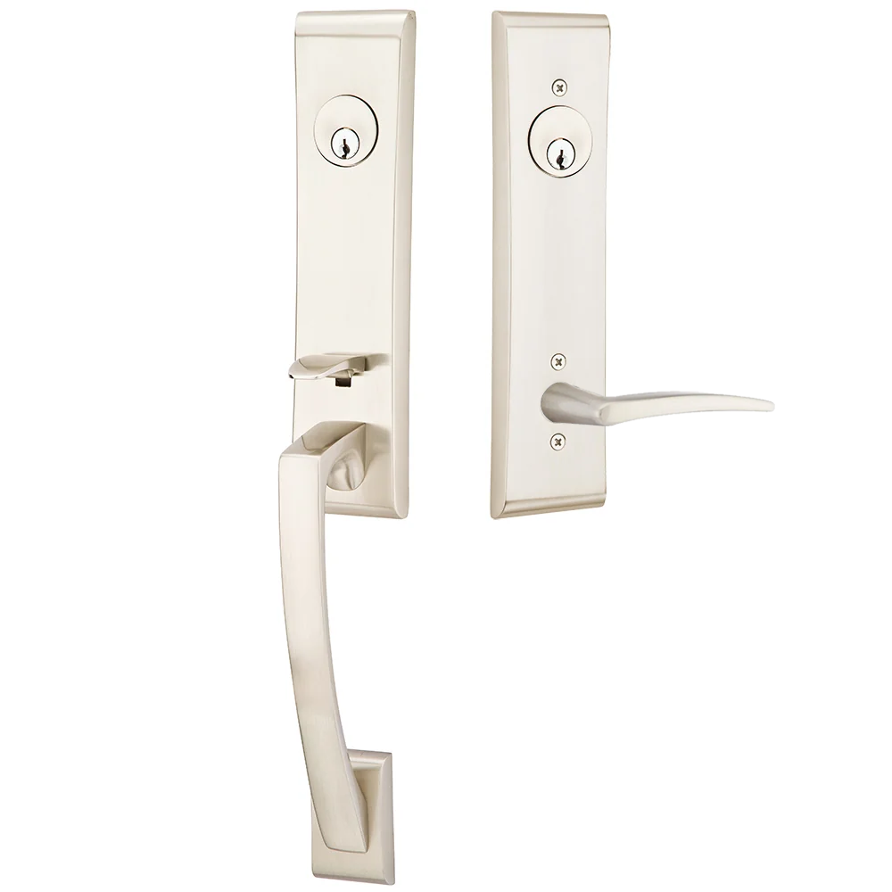 Emtek Apollo Tubular Entryset Monolithic with Poseidon Lever