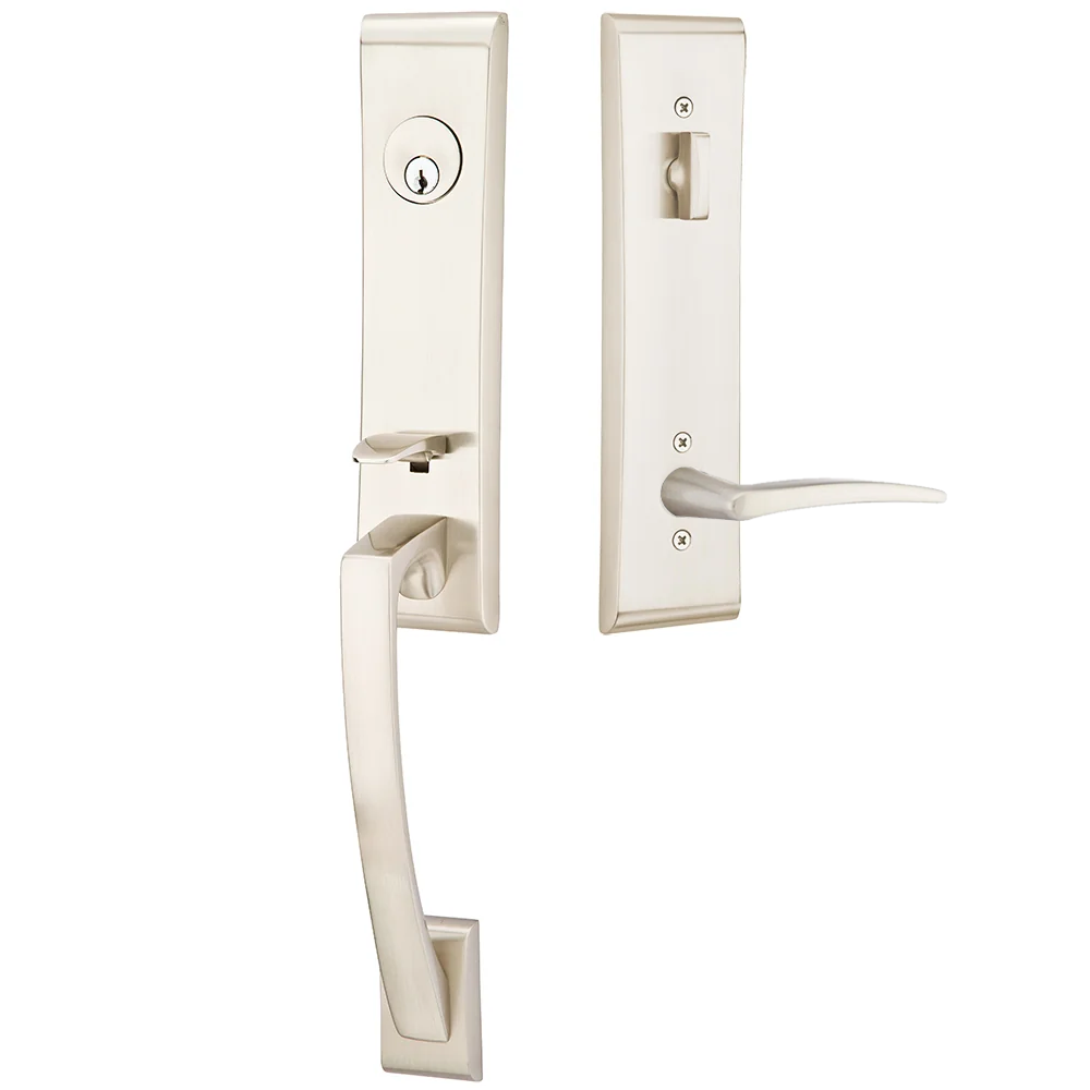 Emtek Apollo Tubular Entryset Monolithic with Poseidon Lever