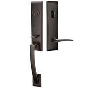 Emtek Apollo Tubular Entryset Monolithic with Poseidon Lever