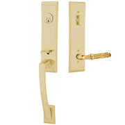 Emtek Apollo Tubular Entryset Monolithic with Ribbon & Reed Lever