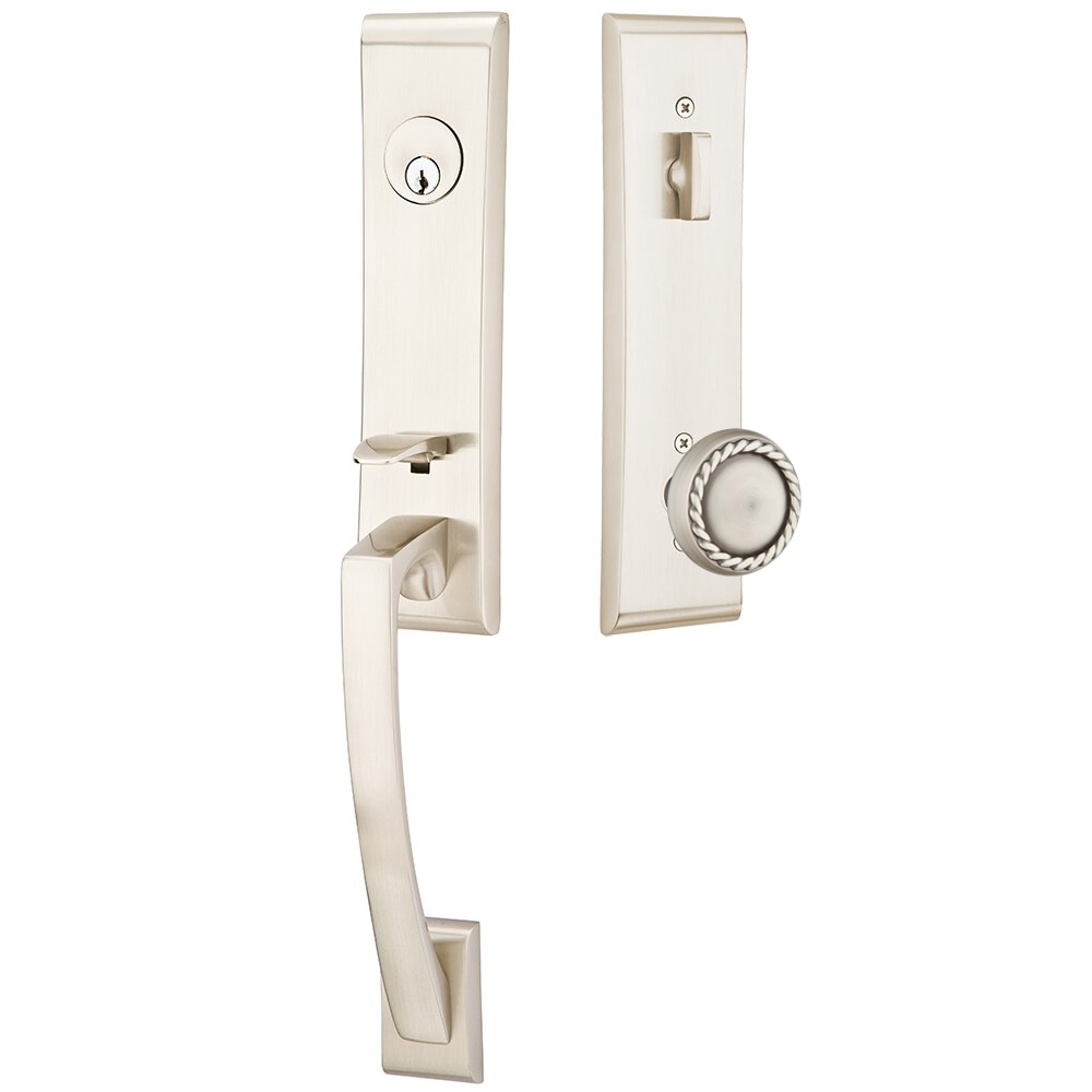 Emtek Apollo Tubular Entryset Monolithic with Rope Knob