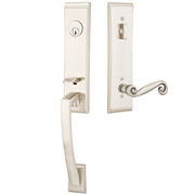 Emtek Apollo Tubular Entryset Monolithic with Rustic Lever