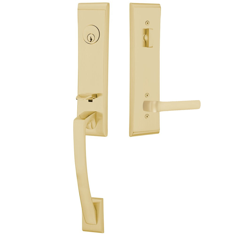 Emtek Apollo Tubular Entryset Monolithic with Spencer Lever