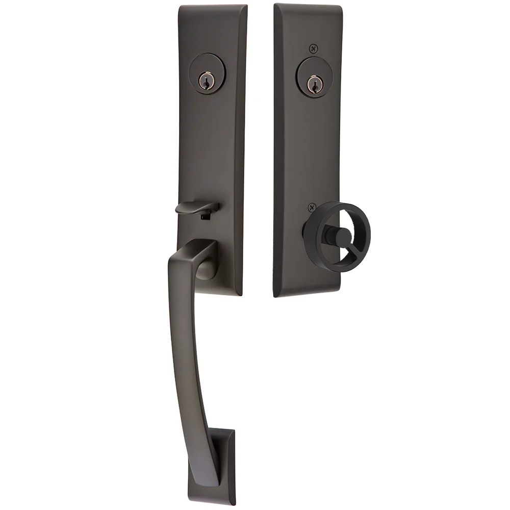 Emtek Apollo Tubular Entryset Monolithic with Spoke Knob
