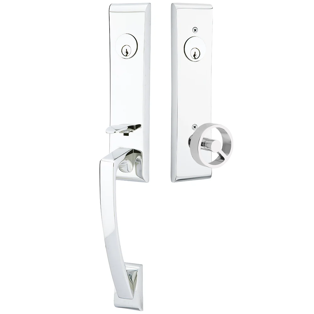 Emtek Apollo Tubular Entryset Monolithic with Spoke Knob