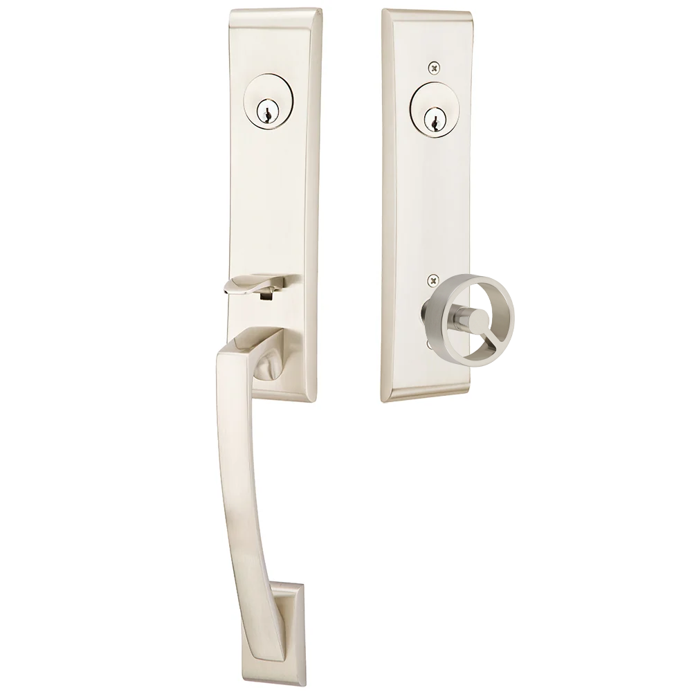 Emtek Apollo Tubular Entryset Monolithic with Spoke Knob