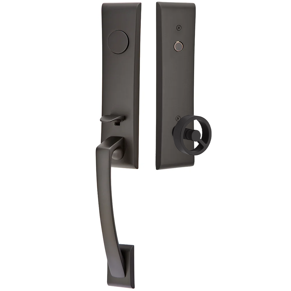 Emtek Apollo Tubular Entryset Monolithic with Spoke Knob