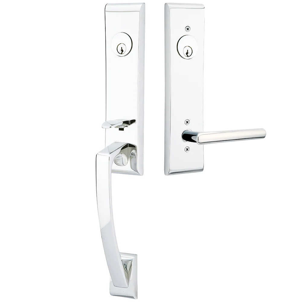 Emtek Apollo Tubular Entryset Monolithic with Stuttgart Lever