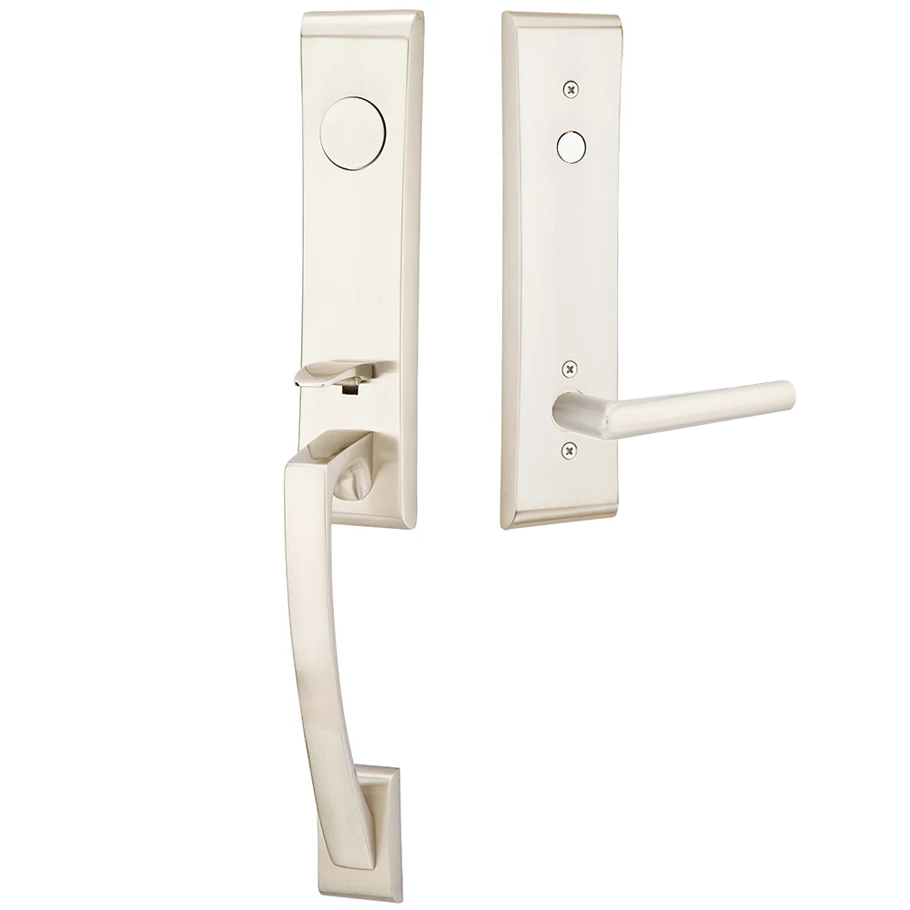 Emtek Apollo Tubular Entryset Monolithic with Stuttgart Lever