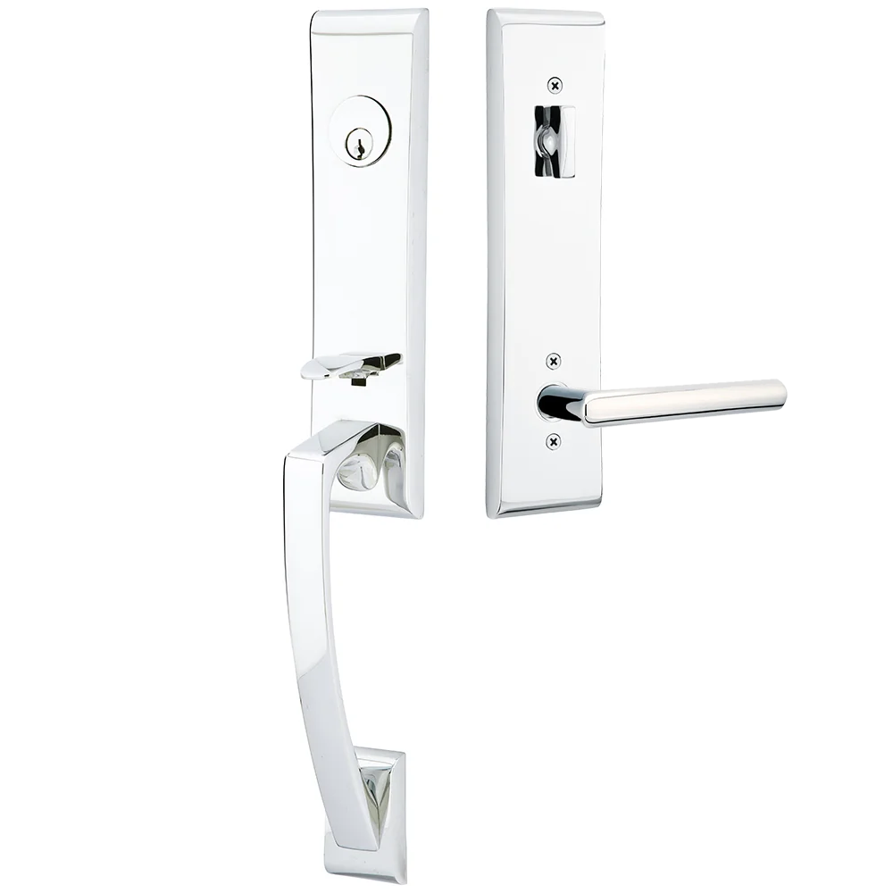 Emtek Apollo Tubular Entryset Monolithic with Stuttgart Lever