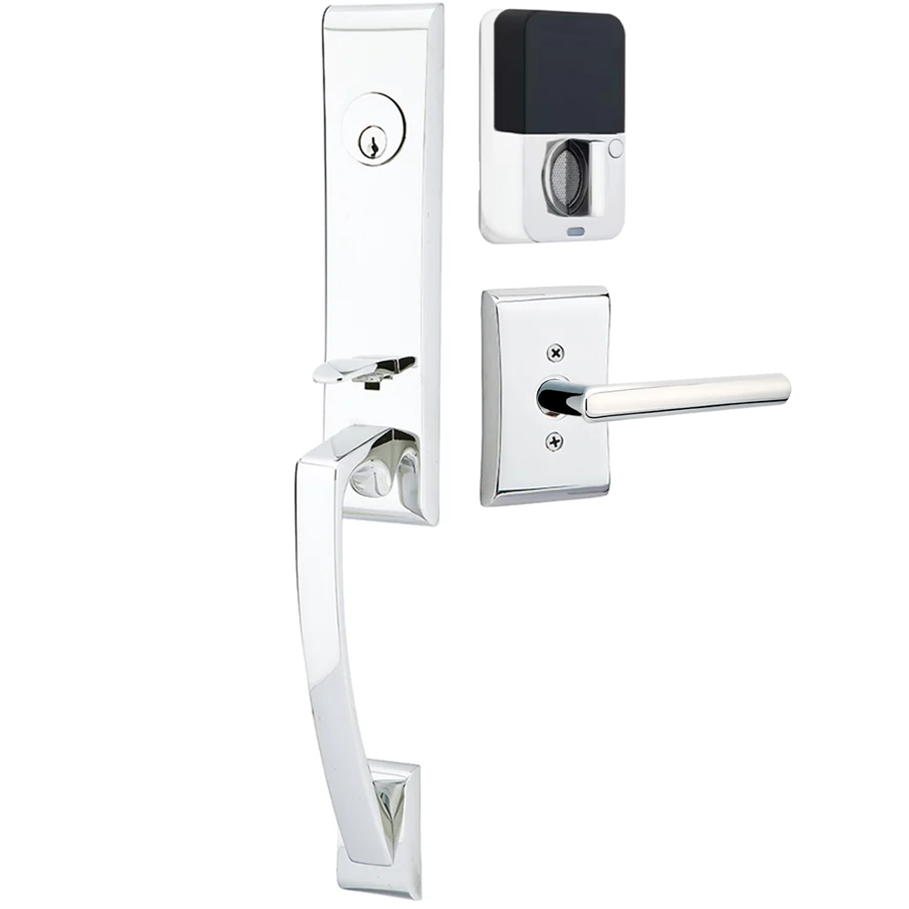 Emtek Apollo Tubular Entryset Monolithic with Stuttgart Lever