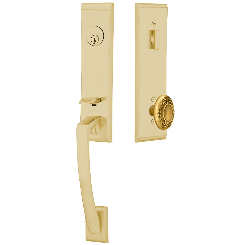 Emtek Apollo Tubular Entryset Monolithic with Victoria Knob