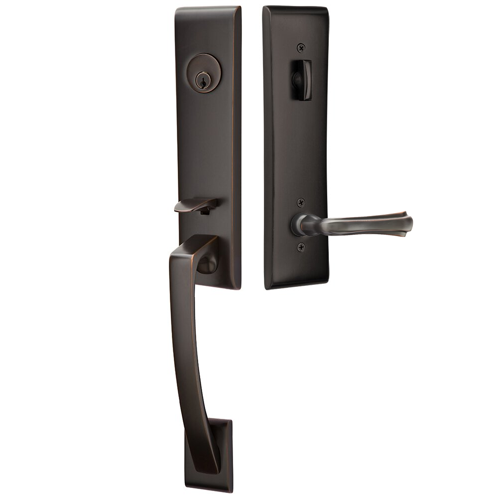 Emtek Apollo Tubular Entryset Monolithic with Wembley Lever