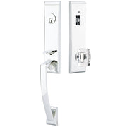 Emtek Apollo Tubular Entryset Monolithic with Windsor Glass Knob