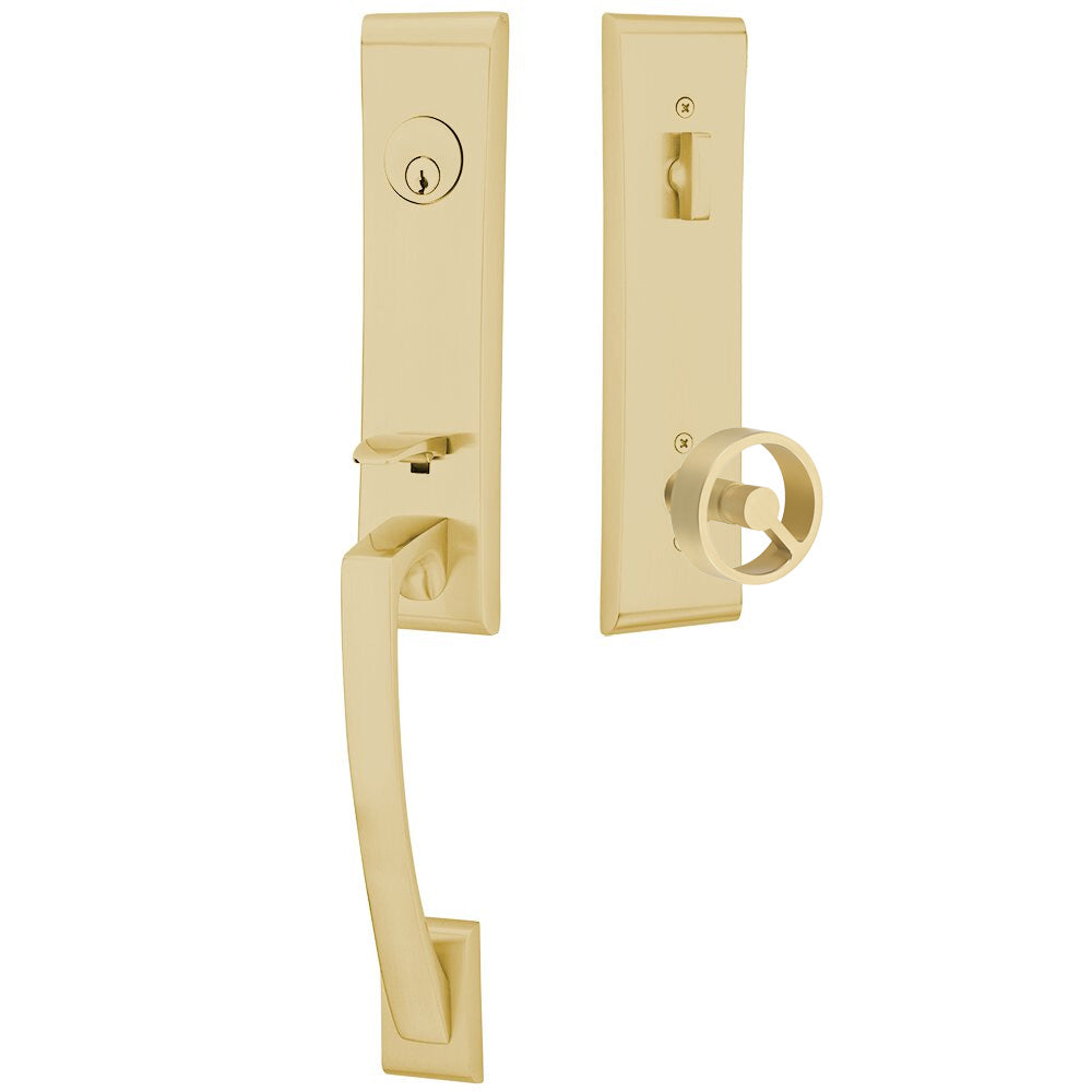 Emtek Apollo Tubular Entryset Monolithic with Spoke Knob