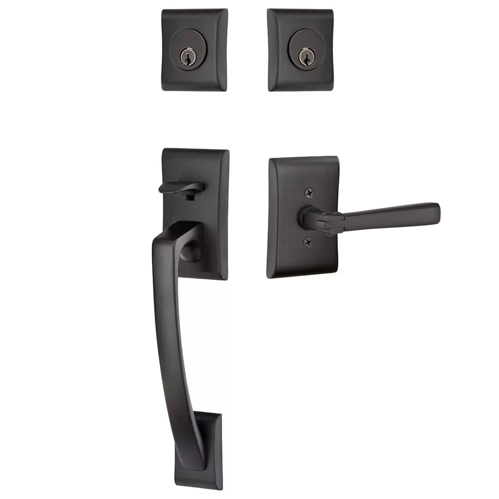 Emtek Ares Tubular Entryset Sectional with Arts & Crafts Lever
