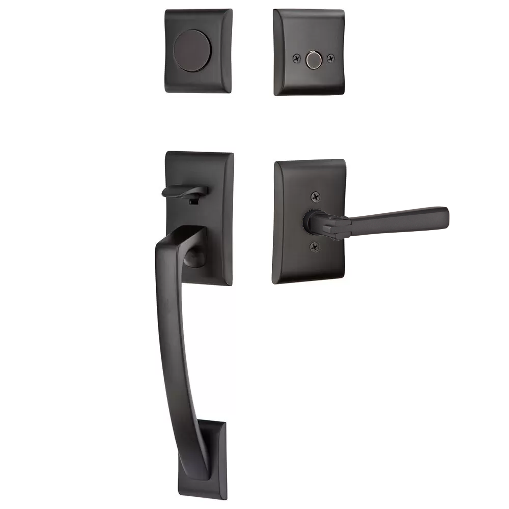 Emtek Ares Tubular Entryset Sectional with Arts & Crafts Lever