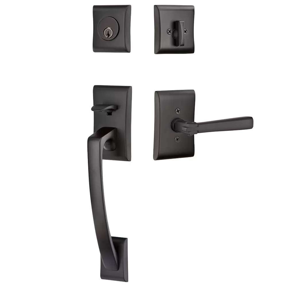Emtek Ares Tubular Entryset Sectional with Arts & Crafts Lever