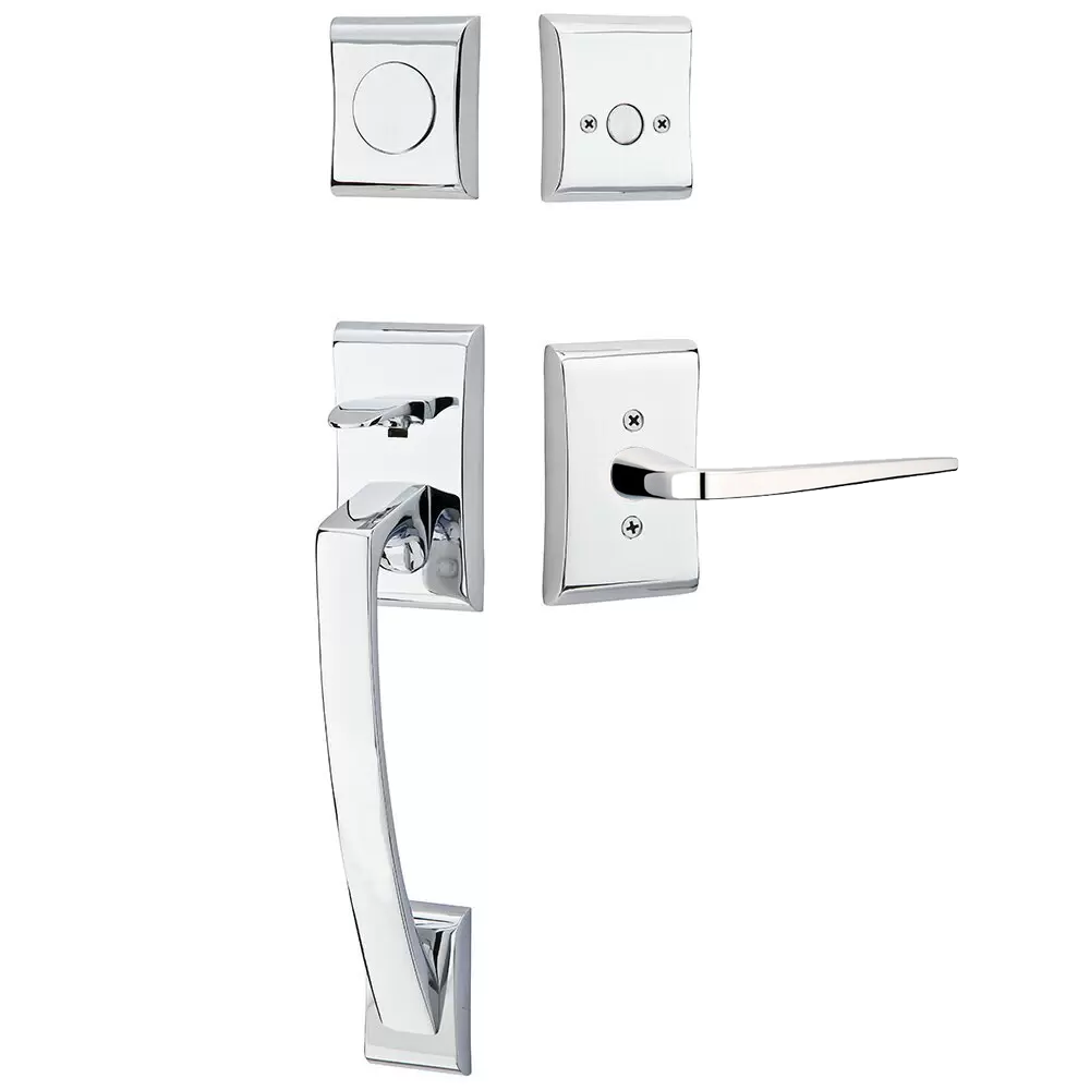 Emtek Ares Tubular Entryset Sectional with Athena Lever
