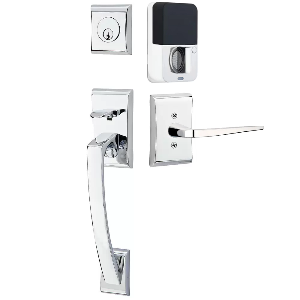 Emtek Ares Tubular Entryset Sectional with Athena Lever