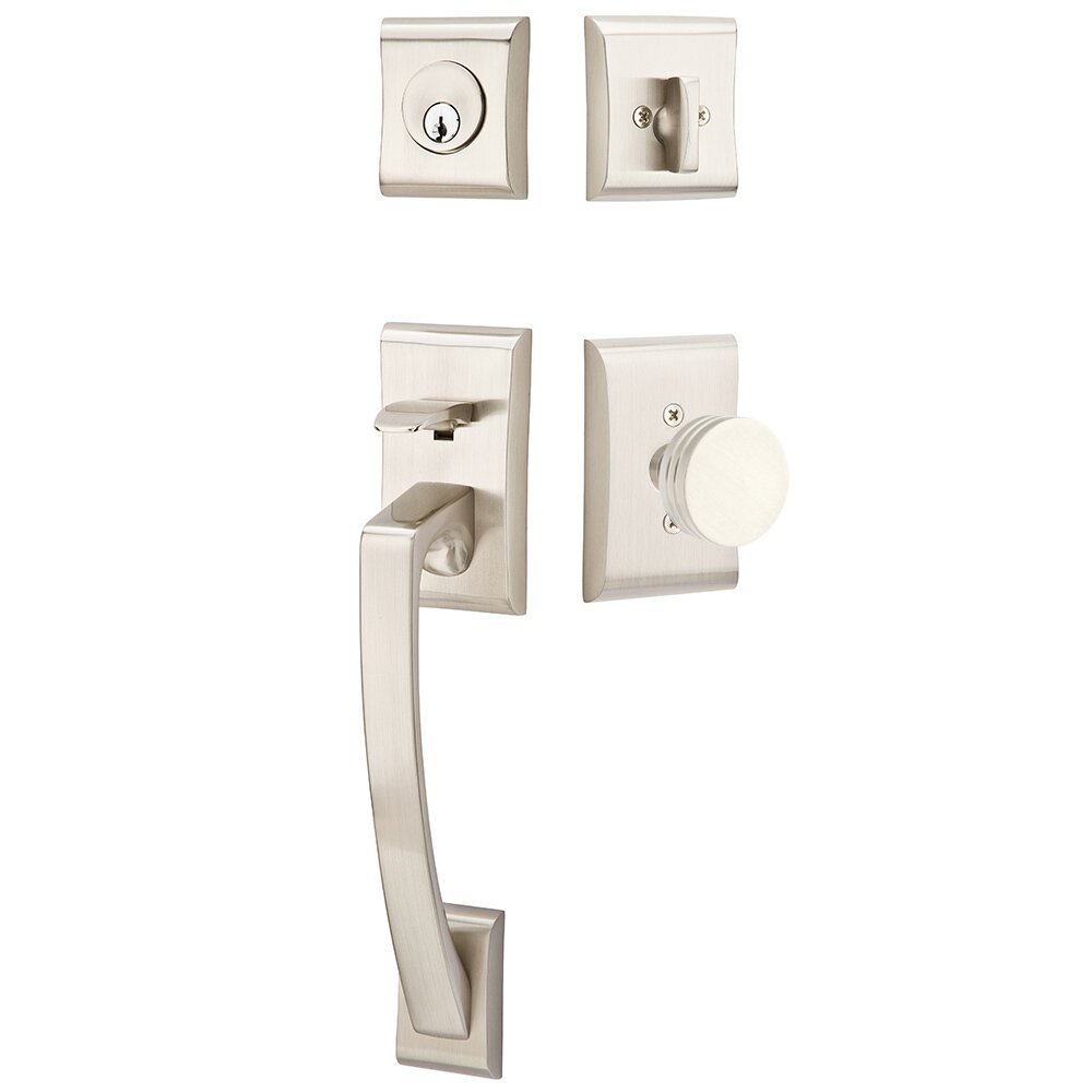 Emtek Ares Tubular Entryset Sectional with Bern Knob