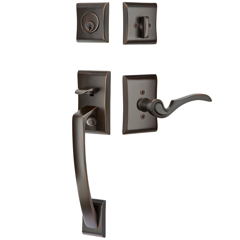 Emtek Ares Tubular Entryset Sectional with Coventry Lever