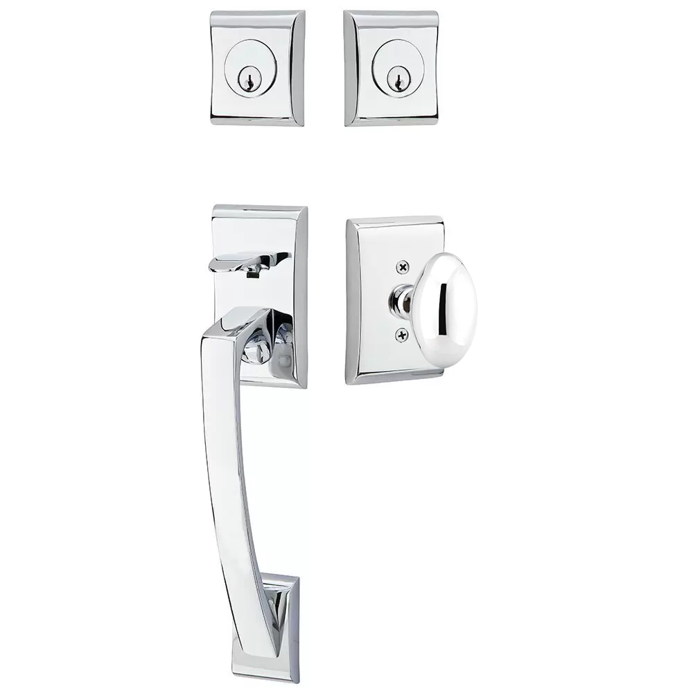 Emtek Ares Tubular Entryset Sectional with Egg Knob