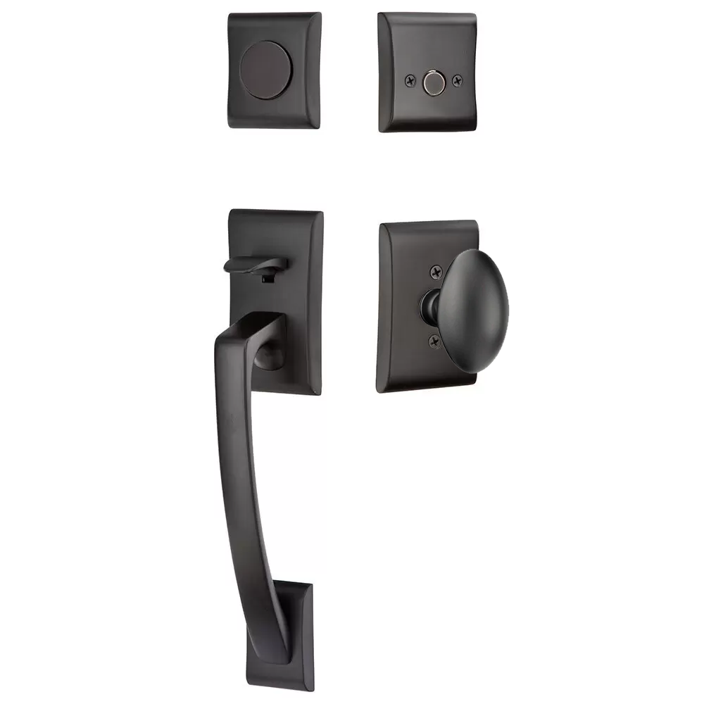Emtek Ares Tubular Entryset Sectional with Egg Knob