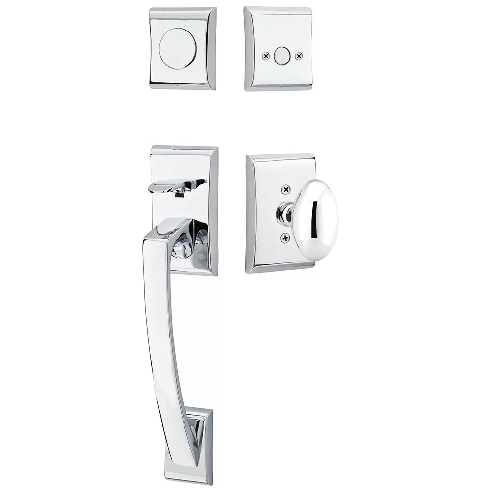 Emtek Ares Tubular Entryset Sectional with Egg Knob