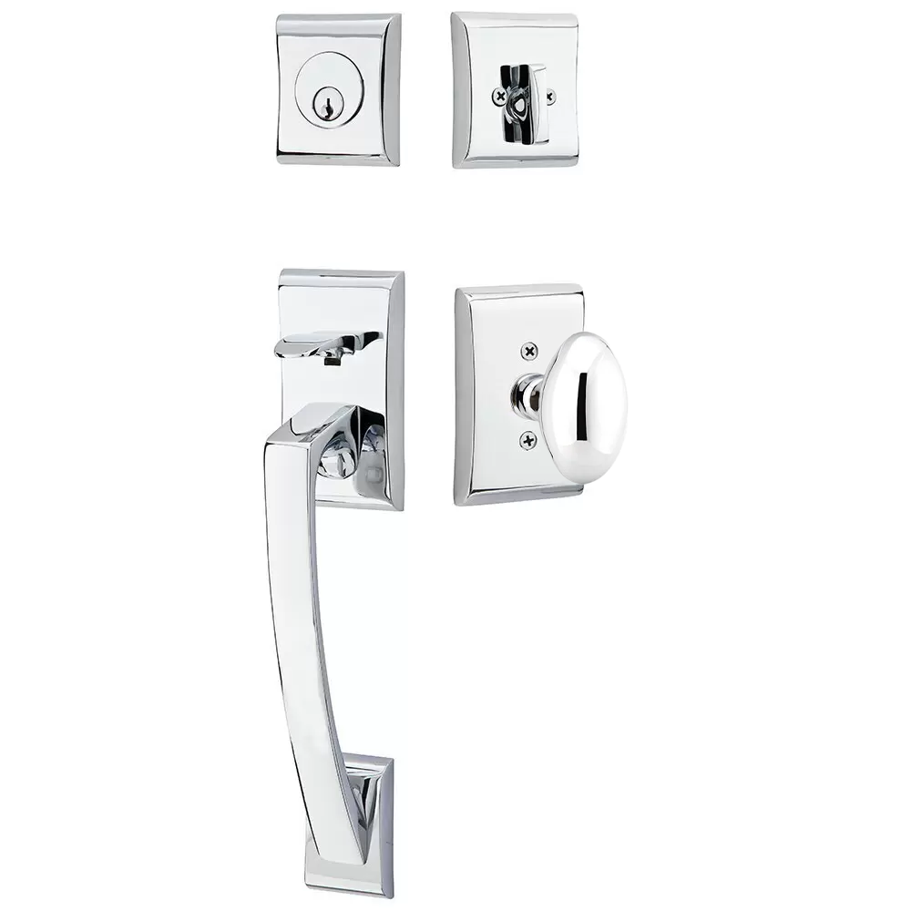 Emtek Ares Tubular Entryset Sectional with Egg Knob