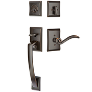 Emtek Ares Tubular Entryset Sectional with Elan Lever