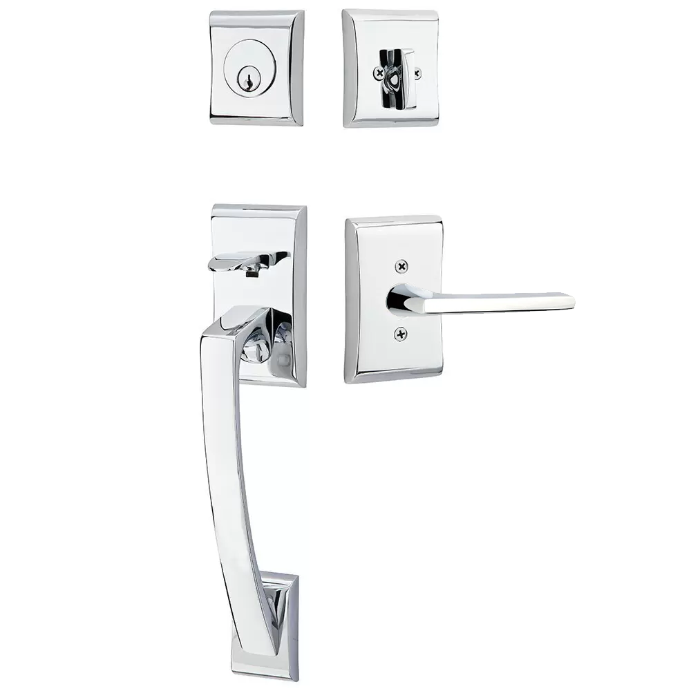 Emtek Ares Tubular Entryset Sectional with Helios Lever