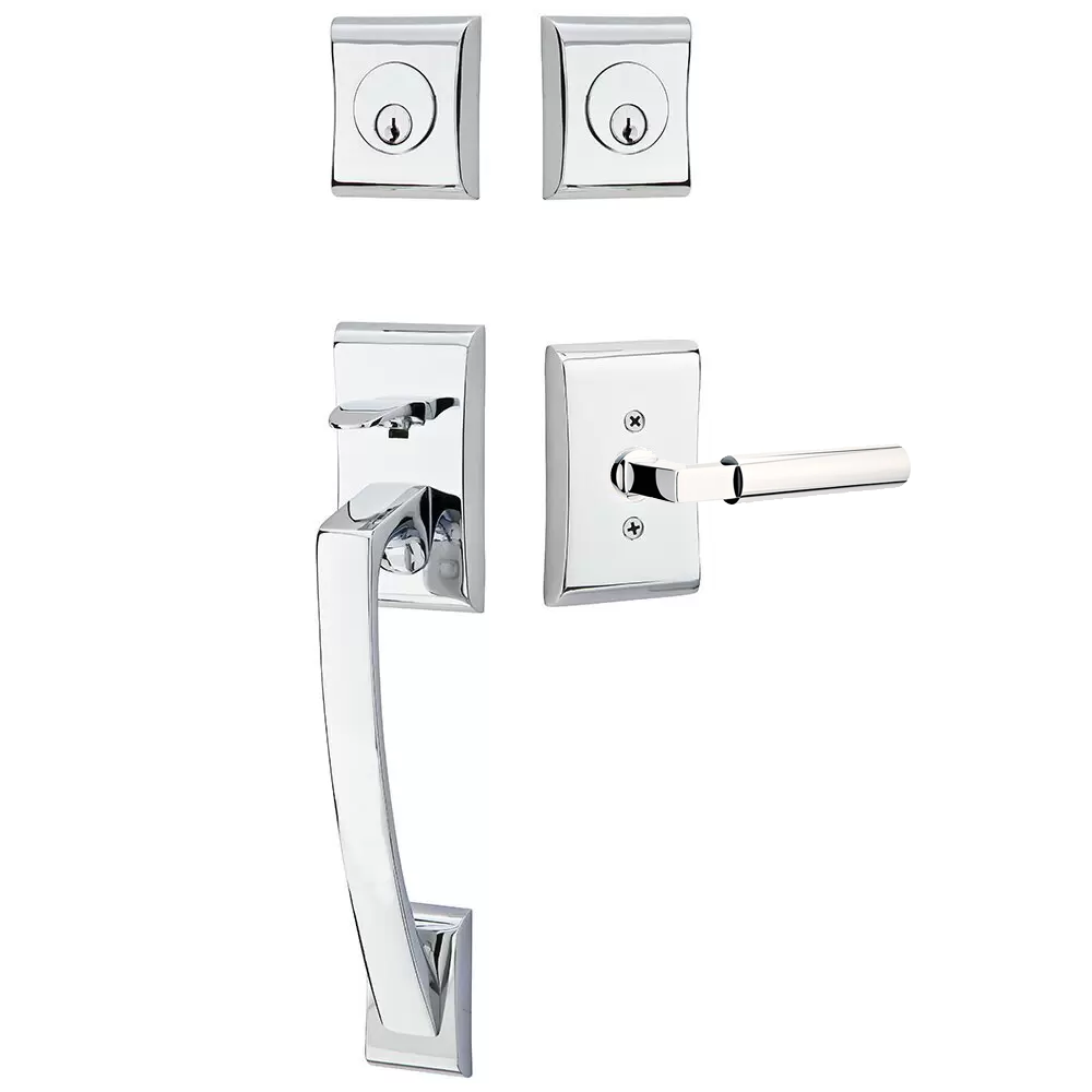 Emtek Ares Tubular Entryset Sectional with Hercules Lever