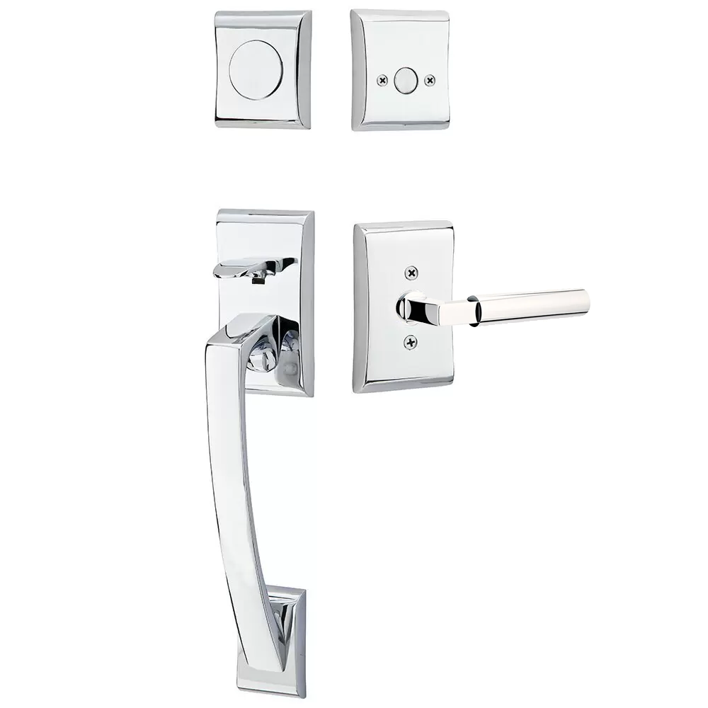 Emtek Ares Tubular Entryset Sectional with Hercules Lever