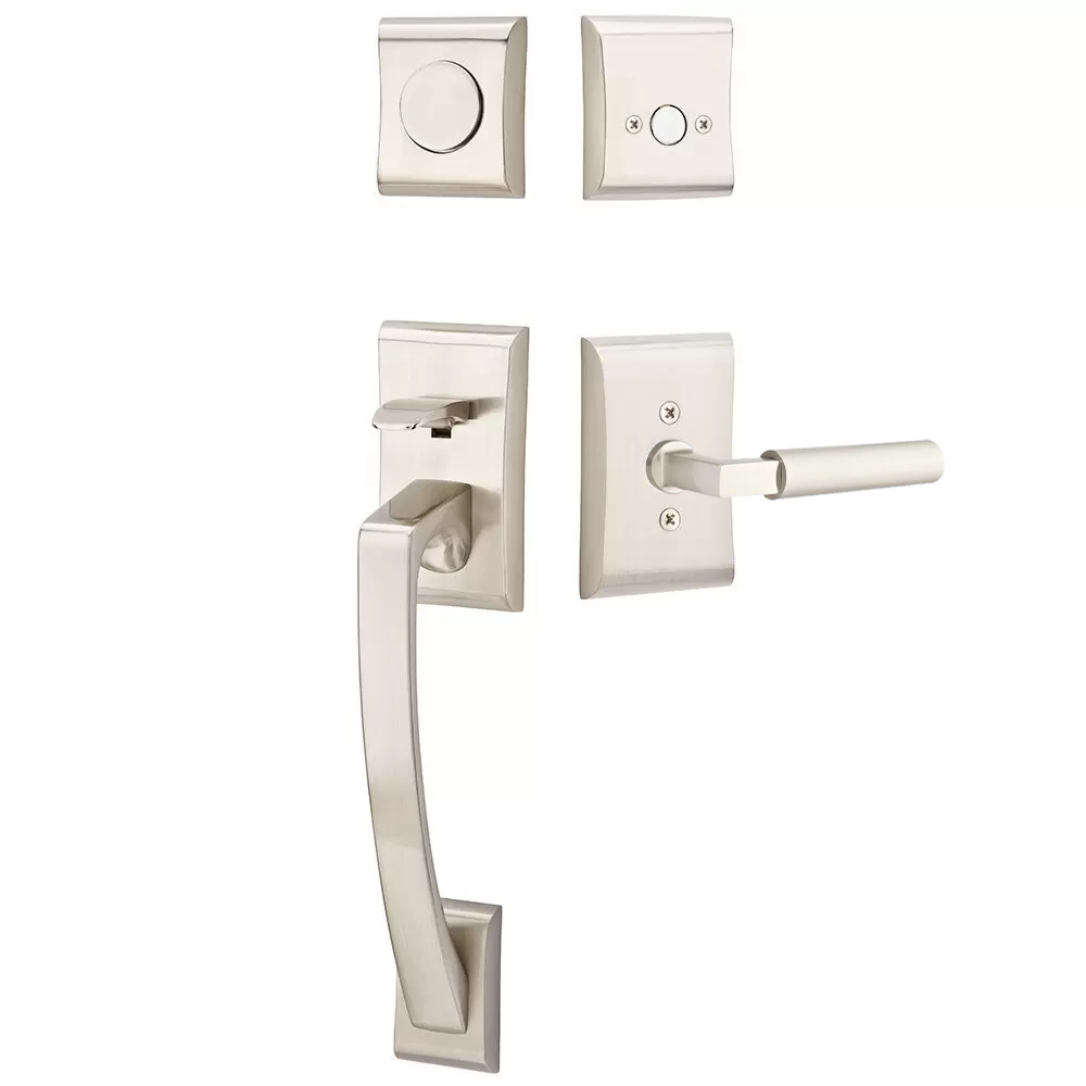 Emtek Ares Tubular Entryset Sectional with Hercules Lever