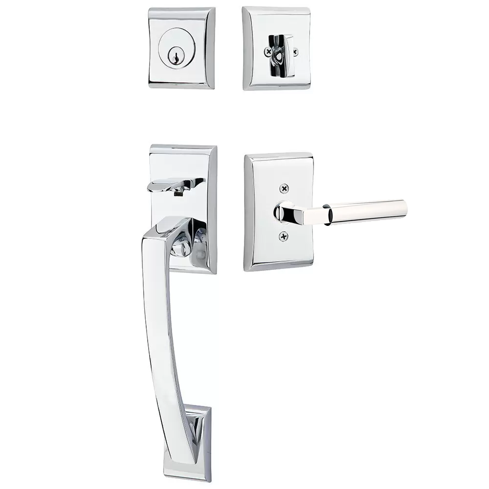 Emtek Ares Tubular Entryset Sectional with Hercules Lever
