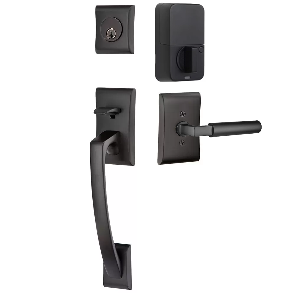 Emtek Ares Tubular Entryset Sectional with Hercules Lever