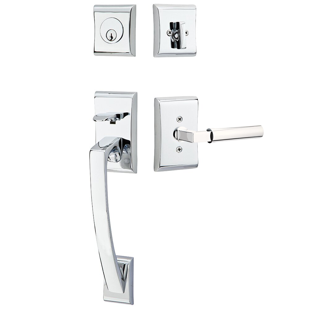 Emtek Ares Tubular Entryset Sectional with Hercules Lever