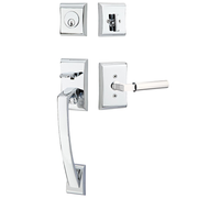 Emtek Ares Tubular Entryset Sectional with Hercules Lever