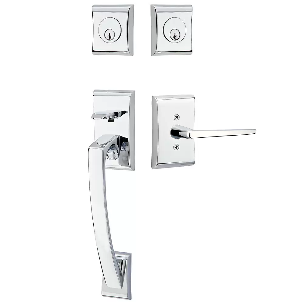 Emtek Ares Tubular Entryset Sectional with Hermes Lever