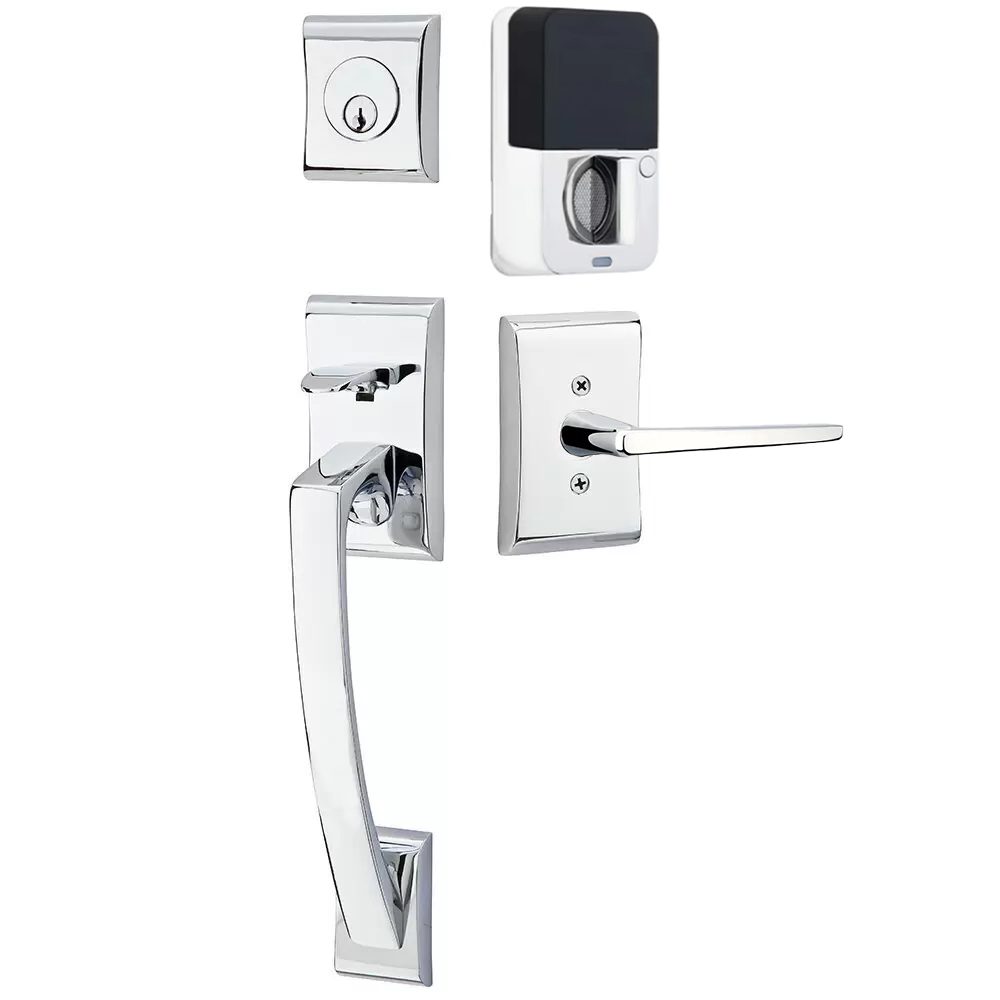 Emtek Ares Tubular Entryset Sectional with Hermes Lever