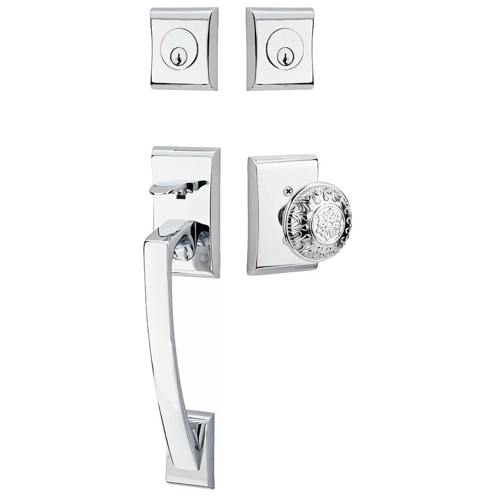 Emtek Ares Tubular Entryset Sectional with Lancaster Knob