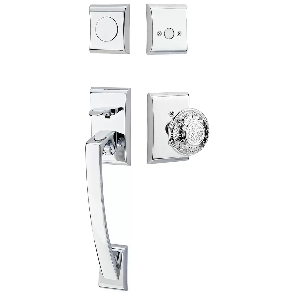 Emtek Ares Tubular Entryset Sectional with Lancaster Knob