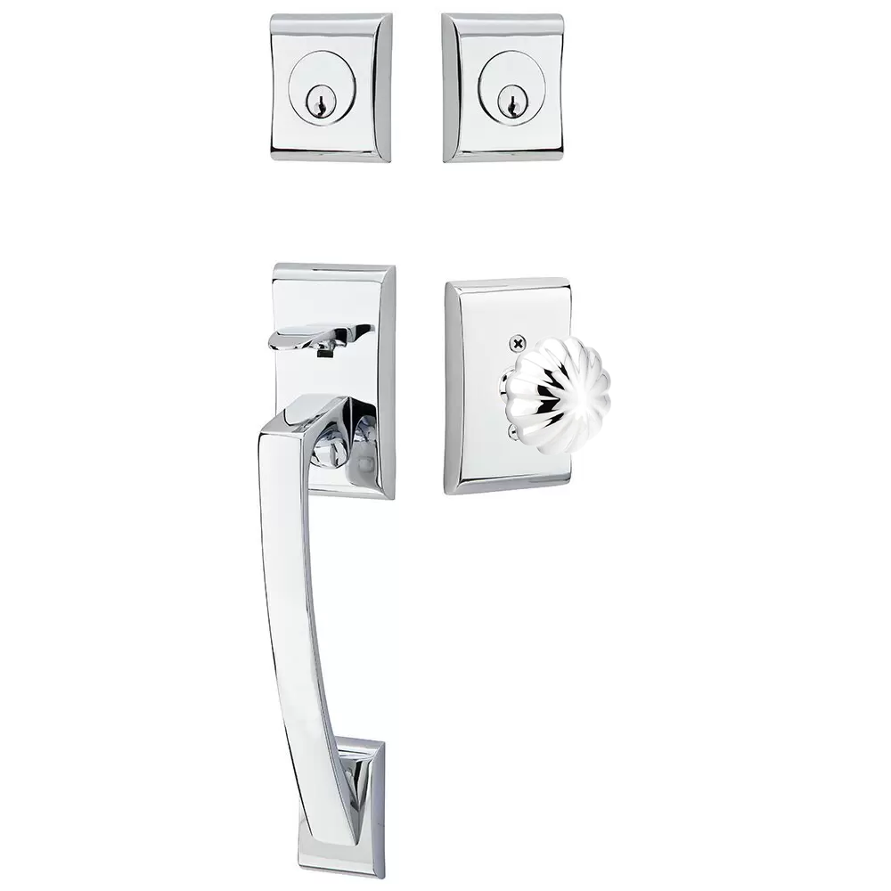 Emtek Ares Tubular Entryset Sectional with Melon Knob