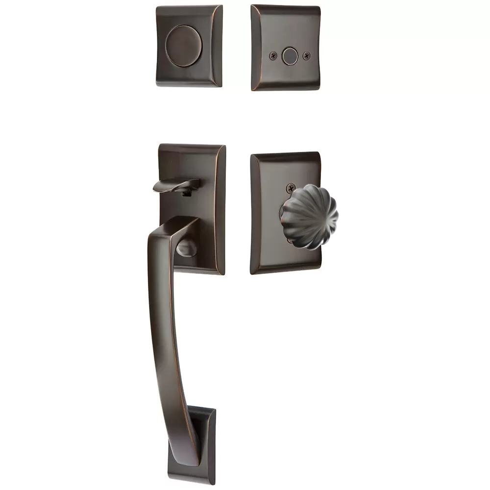 Emtek Ares Tubular Entryset Sectional with Melon Knob