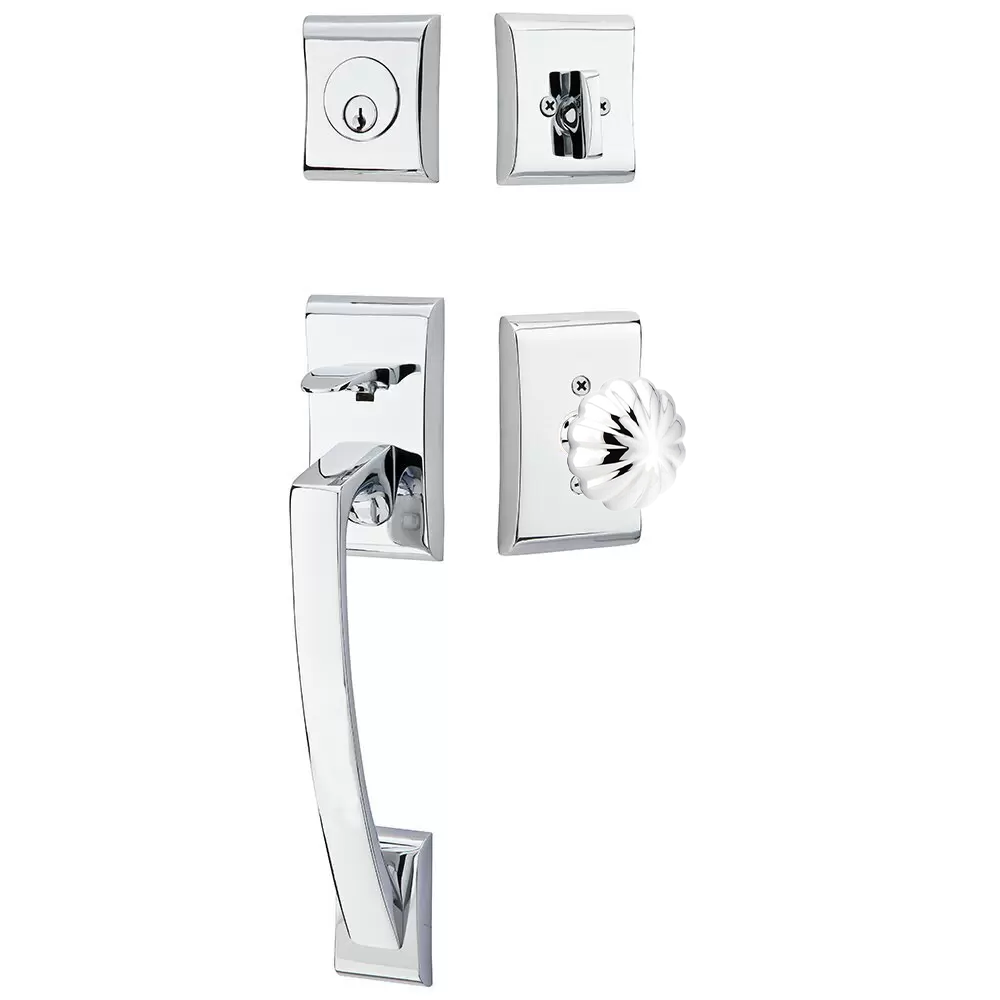 Emtek Ares Tubular Entryset Sectional with Melon Knob