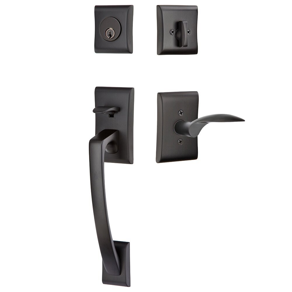 Emtek Ares Tubular Entryset Sectional with Mercury Lever