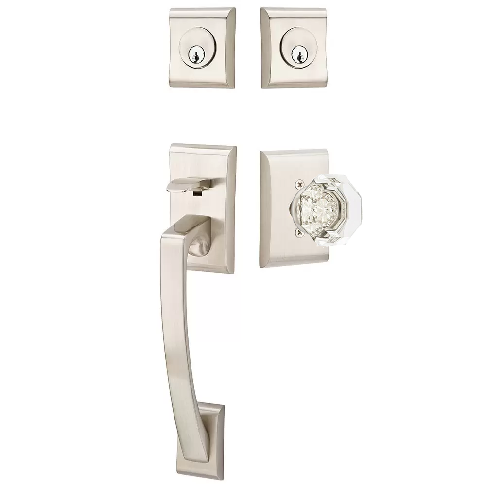 Emtek Ares Tubular Entryset Sectional with Old Town Knob