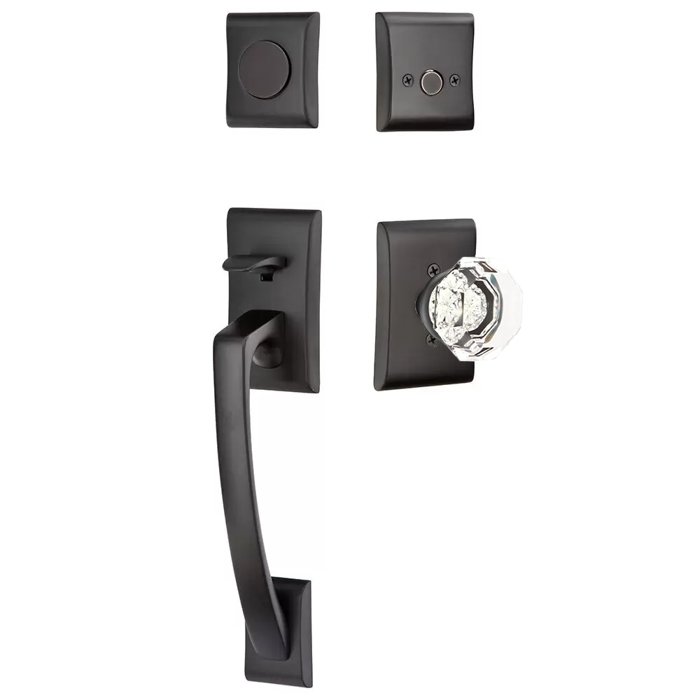 Emtek Ares Tubular Entryset Sectional with Old Town Knob