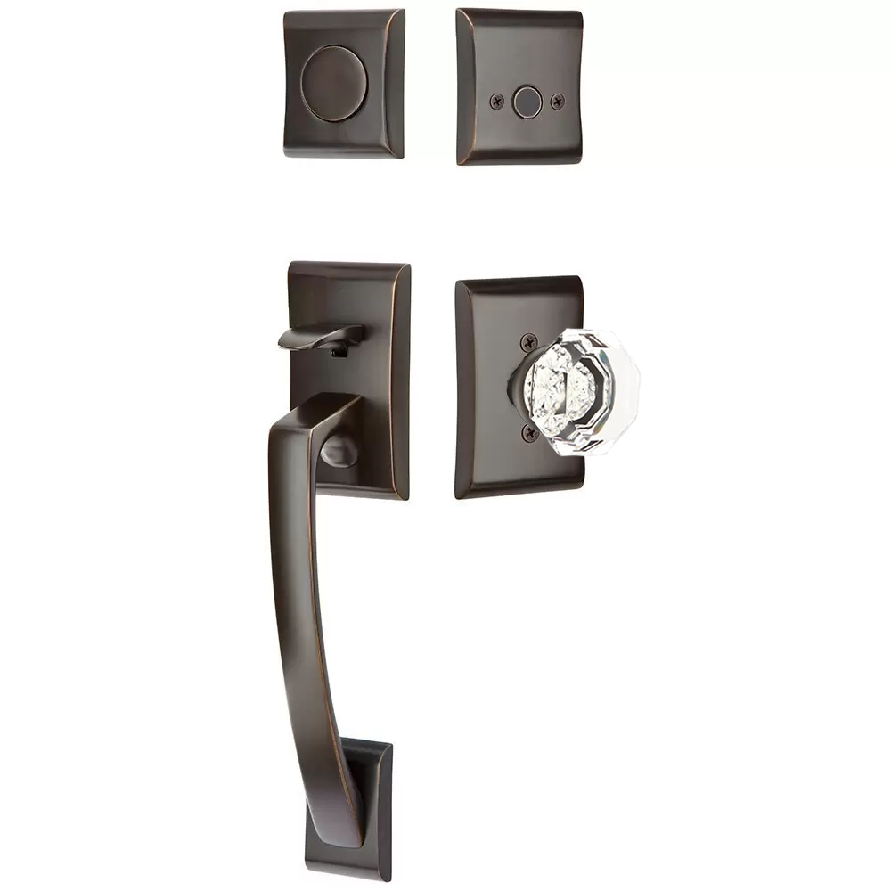 Emtek Ares Tubular Entryset Sectional with Old Town Knob